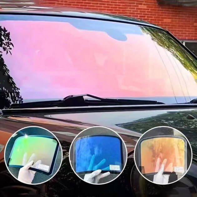 Korea SKC Material Red Blue Green Purple Nano Ceramic Chameleon Tint Film