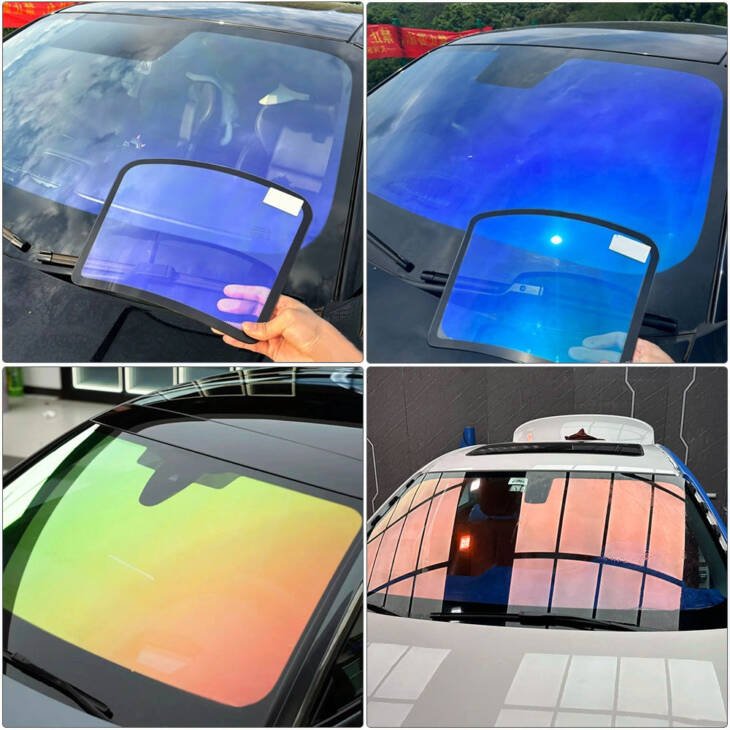 Korea SKC Material Red Blue Green Purple Nano Ceramic Chameleon Tint Film - Image 2