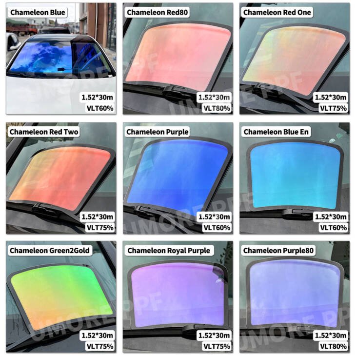 Korea SKC Material Red Blue Green Purple Nano Ceramic Chameleon Tint Film - Image 4
